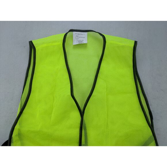 Grainger Safety Vest Neon Yellow 1YAC5D Size Universal 100% Polyester - Picture 3 of 9